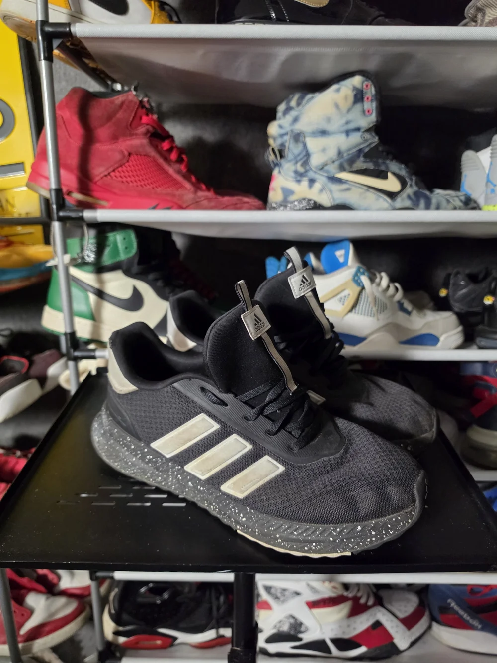 🔥 adidas X PLR Path Men Size 11 Black Athletic Shoes with White Stripes